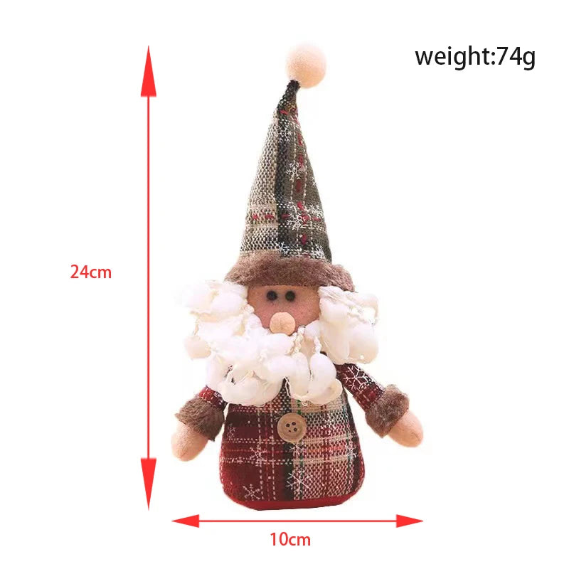Santa Claus Christmas Doll Merry Christmas Decorations For Home Elk Christmas Ornaments Xmas Tree Decoration Navidad Natal Gifts