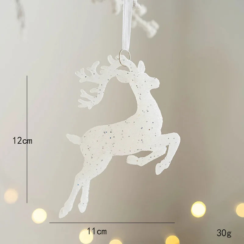 Christmas Tree Hanging Pendant Christmas  Decoration Pendant Xmas Deer Angel Girl Pentacle Pendant Merry Christmas 2023 natal